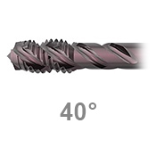 Csavart hornyú, 40°-os