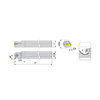 AIKT-KG-L-25-4-T8 furat beszúrókés, Ø 25 mm, 4 mm-es lapkához, AKKO