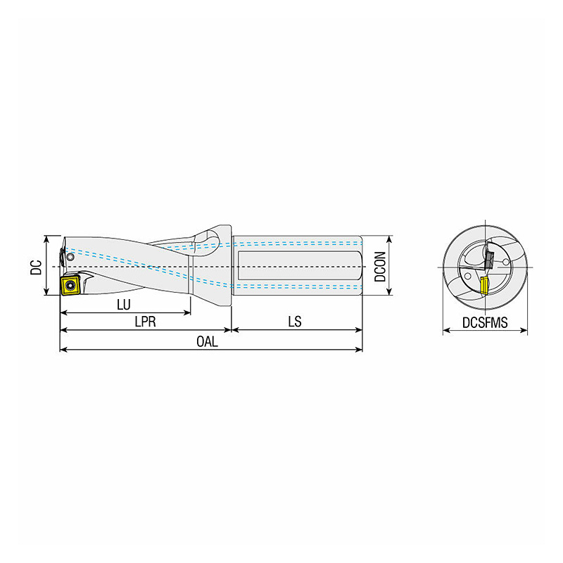 ATUM 20XD3 KDR 07T2 váltólapkás fúró, Ø 20 mm, 3xD, AKKO