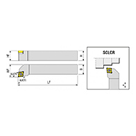 SCLCR 1212 F06 esztergakés, 95°, 12x12 mm, AKKO