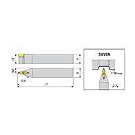 SVVBN 2020 K11 esztergakés, 72,5°, 20x20 mm, AKKO