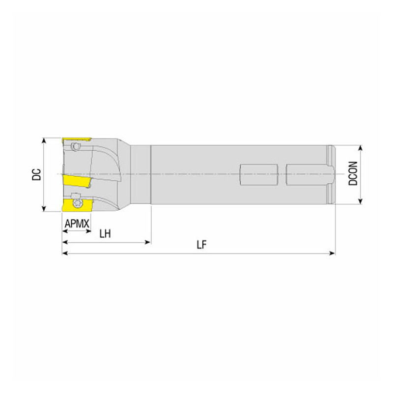 AEM90-AP10-D16-C16-L150-Z02 száras sarokmaró, 90°, Ø 16 mm, hengeres szár, AKKO