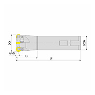 AEMRC-RD1003-D32-W32-L150-Z03 körlapkás száras maró, Ø 32 mm, AKKO