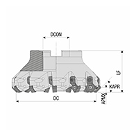 AFM45C-SN1206-D100-A32-Z10-H feltűzhető síkmaró, Ø 100 mm, AKKO