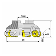 AFM45-ON0806-D063-A22-Z06-H feltűzhető síkmaró, Ø 63 mm, AKKO