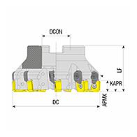 AFM88C-SN1206-D100-A32-Z09-H feltűzhető síkmaró, Ø 100 mm, AKKO