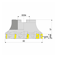 AFM90-AP16-D040-A16-Z04-H feltűzhető sarokmaró, 90°, Ø 40 mm, AKKO