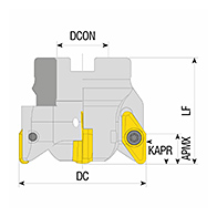 AFM90-VC2205-D063-A22-Z04-H feltűzhető sarokmaró, 90°, Ø 63 mm, AKKO