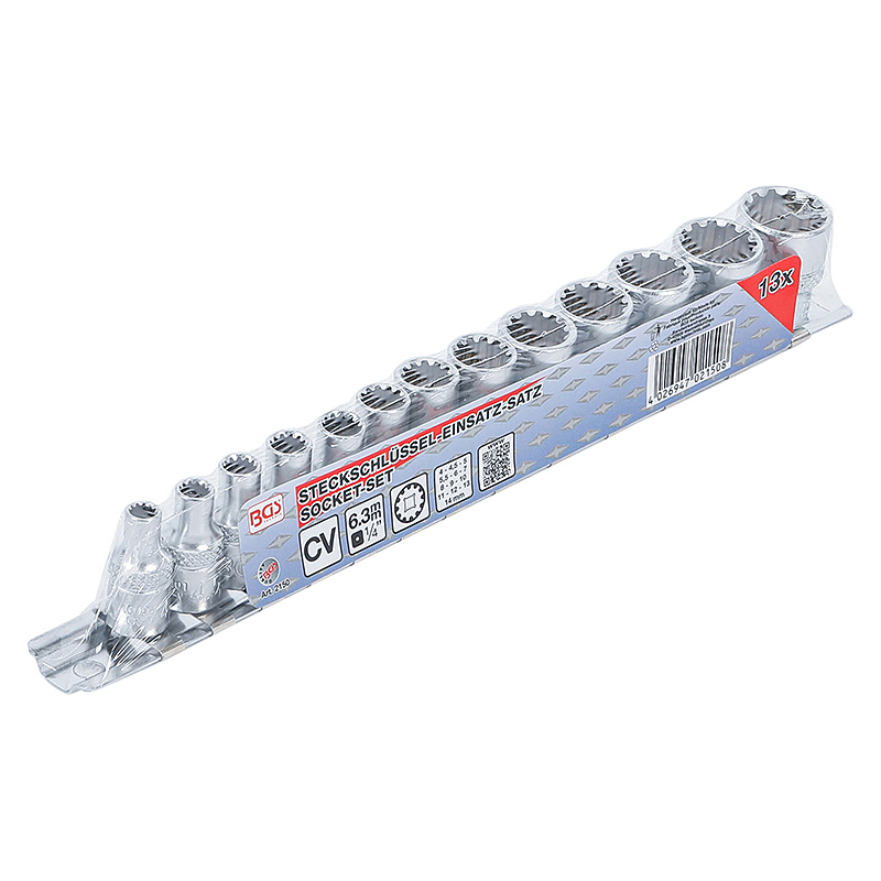 Dugókulcskészlet, Gear Lock, 1/4", 13 darabos (BGS-2150)