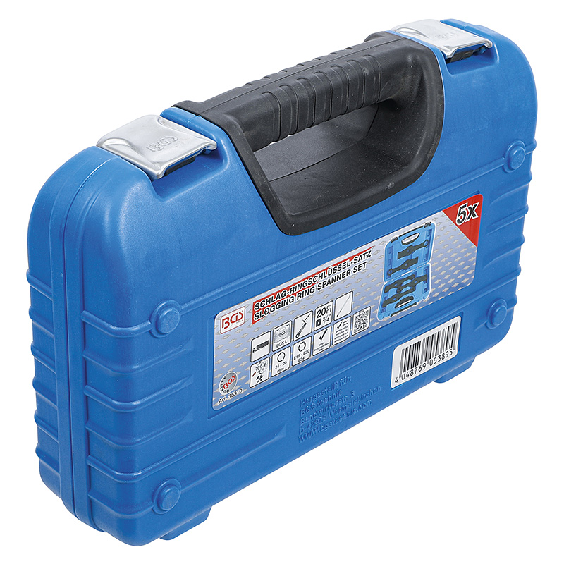 Ütő csillagkulcs-készlet, tizenkétszögletű / E-profil (Torx), 5 darabos (BGS-35310)