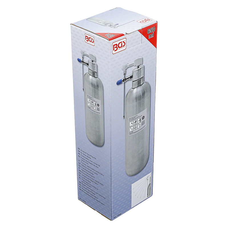 Levegős szórófejes flakon, nemesacél, rozsdamentes, 650 ml (BGS-72050)