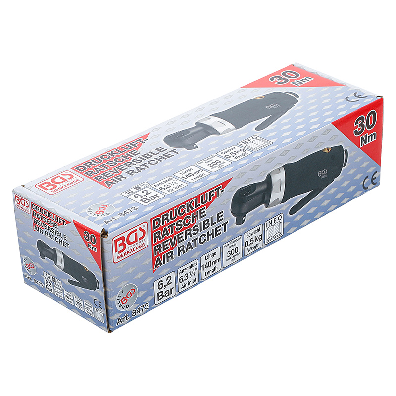 Levegős racsni, 3/8", 54 Nm, extra rövid (BGS-8473)