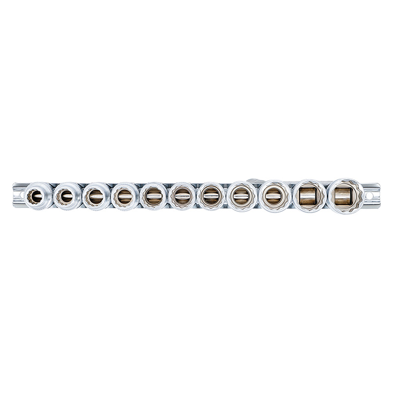 Dugókulcskészlet, tizenkétszögletű, 1/2", 10 - 21 mm, 11 darabos (BGS-9107)