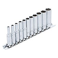 Dugókulcskészlet, hatszögletű, hosszított, 1/4", 4 -13 mm, 11 darabos (BGS-2221)