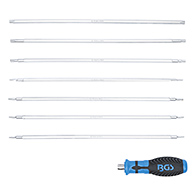 Csavarhúzó készlet cserélhető pengékkel, T-profil (Torx) / T-profil (Torx Plus) furattal, 8 darabos (BGS-2326)