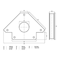 Hegesztő mágnes, 32 kg (BGS-3009)