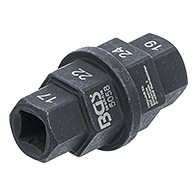 Motorkerékpár speciális betét, 3/8", 17 - 19 - 22 - 24 mm (BGS-5058)