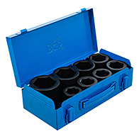 Levegős dugókulcskészlet hatszögletű, 1", 27 - 50 mm, 8 darabos (BGS-5245)