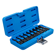 Levegős bit-dugókulcskészlet, 1/2", T-profil (Torx) T20 - T70, 9 darabos (BGS-5480)