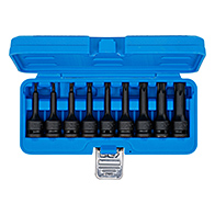 Levegős bit-dugókulcskészlet, 1/2", T-profil (Torx) T20 - T70, 9 darabos (BGS-5480)