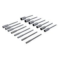 Dugókulcskészlet, hatszögletű, extra hosszú, 1/4"-os bit befogású szárral, 5,5 - 19 mm, 15 darabos (BGS-70147)