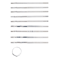 Gumiharang-bilincs készlet, nemesacél, rozsdamentes, 7 mm, 20 - 50 mm, 10 darabos (BGS-70327)