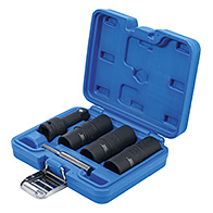 Speciális levegős, fordítóbetétes dugókulcskészlet, hatszögletű és csavarhúzó, 17 - 19 - 21 mm, 1/2", 3 darabos (BGS-7467)