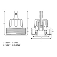 23-as sz. adapter a BGS 8027-hez, 8098, VAG (BGS-8027-23)