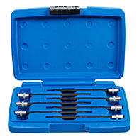 Behajtófej-készlet, 1/4", T-profil (Torx) gömbfejes T10 - T40, 7 darabos (BGS-8618)