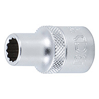 Dugókulcskészlet, tizenkétszögletű, 1/2", coll méretek, 10 darabos (BGS-9114)
