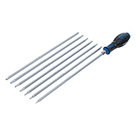 Csavarhúzó készlet cserélhető pengékkel, T-profil (Torx)/TS-profil (Torx Plus), 8 darabos (BGS-2325)