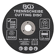 Vágókorong fémhez, mini, 75x1,8 mm (BGS-3286-1)