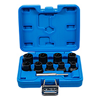 Spirálbites dugókulcskészlet /csavarkiszedő, 1/2", 10 - 19 mm, 10 darabos (BGS-5266)