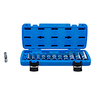Speciális dugókulcskészlet, hasított, 3/8", 5 - 19 mm, 12 darabos (BGS-70988)