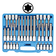 Behajtófej-készlet, 1/2", TP-profil (Torx Plus) TP20 - TP70, 32 darabos (BGS-5190)