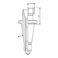 Patronos befogó ER patronhoz, ISO szár, DIN2080