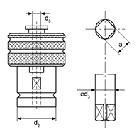 Gyorsváltó menetfúró befogó tokmány, SK szárú adapterhez, Ø 48 mm