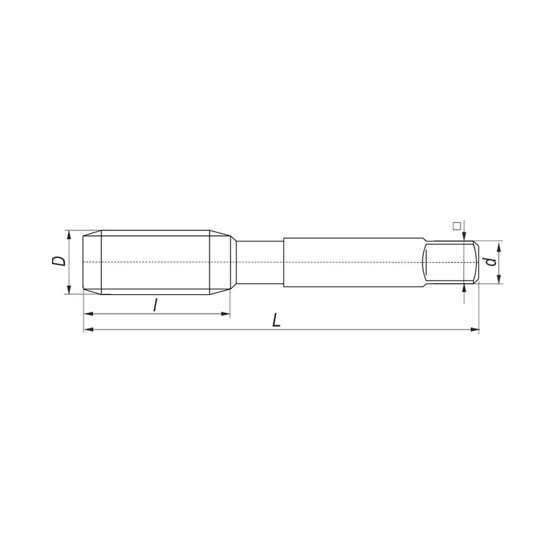 Kézi menetfúró készlet, HSS, G, DIN5157, Fenes