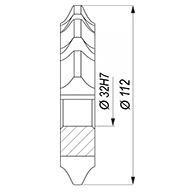 Fogaskerék alakmaró, Modul: 8, NFMb, HSS, Fenes