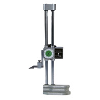 Mérőórás magasságmérő, INOX dupla oszlopos, egyenes heggyel