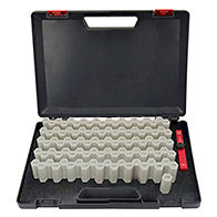 Mérőcsap készlet speciális szerszámacélból, mérőcsap tartóval, pontosság: +/- 0,004 mm, lépték 0,01 mm