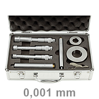 Három ponton mérő furatmikrométer készlet, zsákfurathoz / 0,001 mm, DIN863