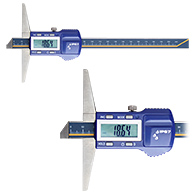 Digitális mélységmérő tolómérő, IP67, inox, 3V, DIN862