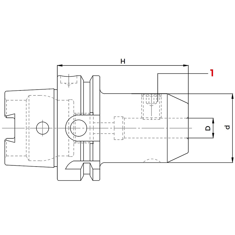 Alaptartó maró befogáshoz, HSK, DIN 69893 A+C, Weldon, G2,5/25000, KINTEK