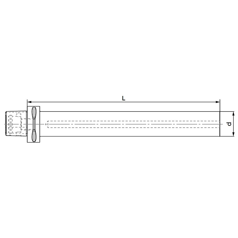 Ellenőrző tüske (mérő tüske), alumínium kofferben, Capto, ISO 26623-1, KINTEK