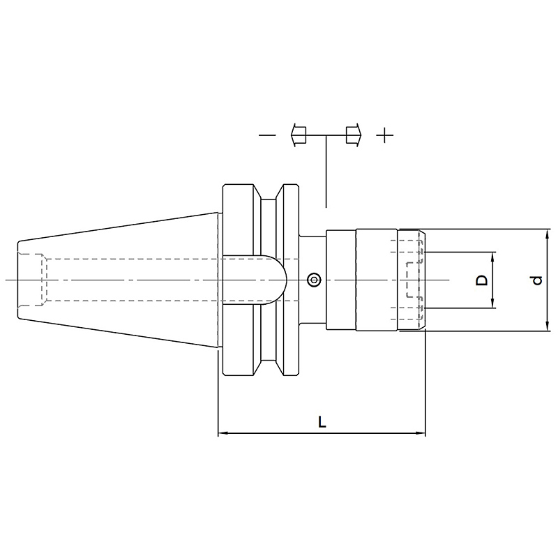 Menetfúró adapter, MAS 403-BT A, hosszkiegyenlítős, KINTEK
