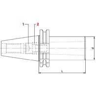 Átalakítóhüvely, SK / Morse, behúzómenetes, DIN 69871, KINTEK