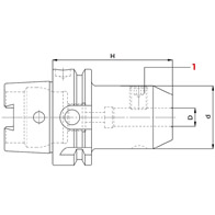 Alaptartó maró befogáshoz, HSK, DIN 69893 A+C, Weldon, G2,5/25000, KINTEK