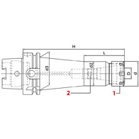 Patronos befogó, HSK, ER patronhoz, DIN 69893 A+C, KINTEK