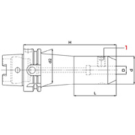 Alaptartó maró befogáshoz, HSK, DIN 69893 A+C, Weldon, hosszú, H160, KINTEK